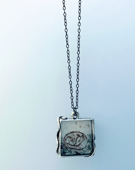 Gilded Sleeping Vixen pendant