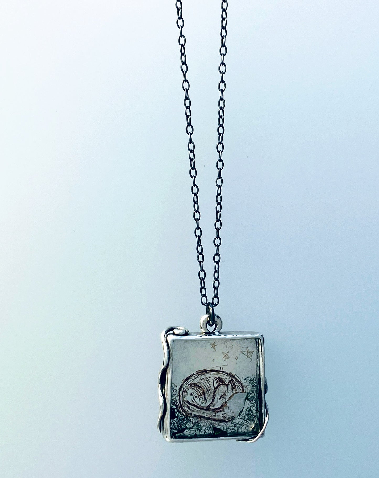 Gilded Sleeping Vixen pendant